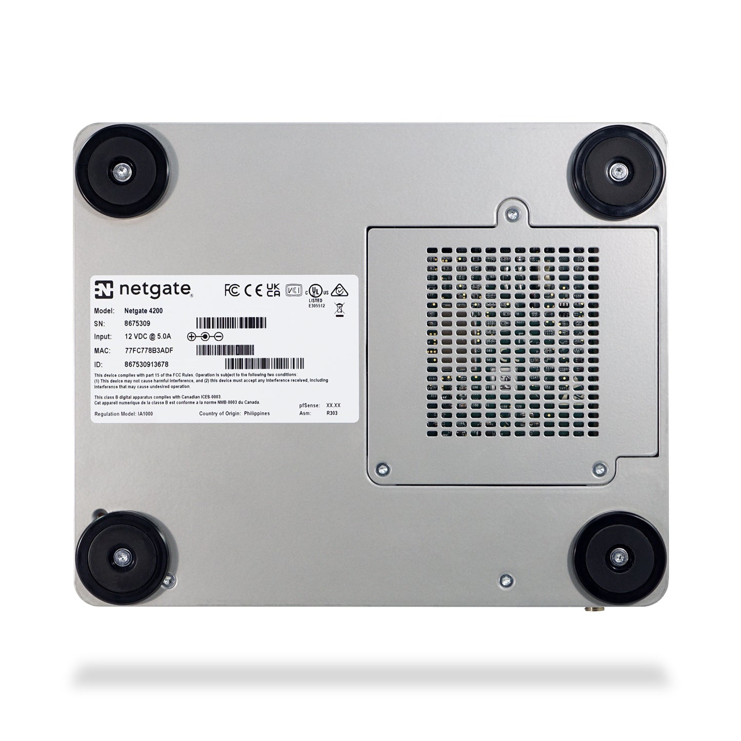 Netgate 4200 MAX - PfSense+ Security Gateway - Firewall VPN Router - CPU Intel Atom C1110 - Ram 4Gb LP DDR5 - Storage 128Mb SSD - Four 2.5G independent and configurable - EU Power Adapter - NGFW