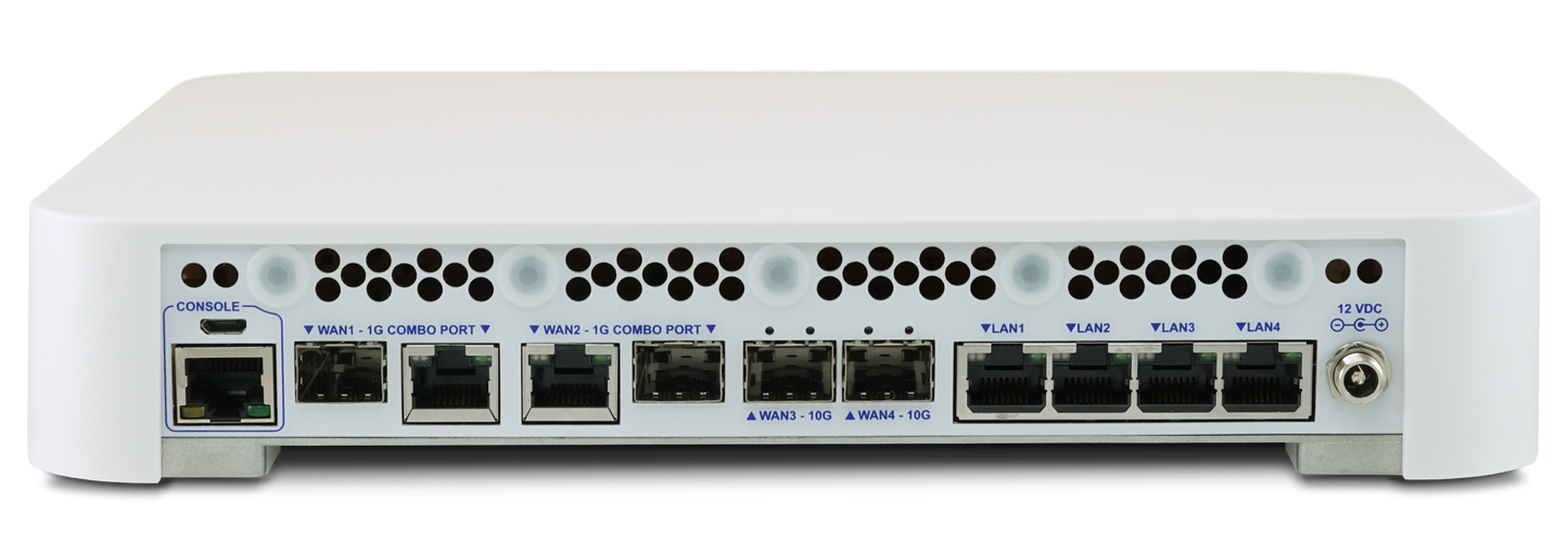 Netgate 6100 MAX - PfSense+ Security Gateway - Firewall VPN Router - 2x 10 GbE SFP+ Ports - 2x 1 GbE Combo Ports (RJ45/SFP) 4x 2.5 Gbps Ports - EU Power Adapter - Firewall Professionale - NGF