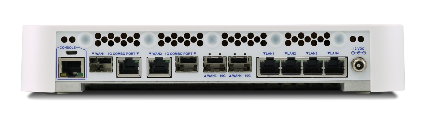 Netgate 6100 MAX - PfSense+ Security Gateway - Firewall VPN Router - 2x 10 GbE SFP+ Ports - 2x 1 GbE Combo Ports (RJ45/SFP) 4x 2.5 Gbps Ports - EU Power Adapter - Firewall Professionale - NGF