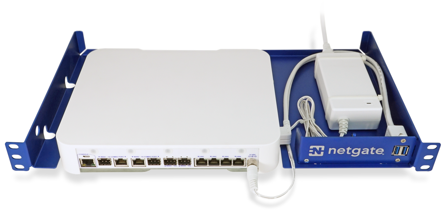 NETGATE Router 8200 MAX - PfSense+ Security Gateway - Firewall VPN Router - Ram 16Gb DDR4 - Storage 128Gb M.2 SATA SSD - Flexible 5-port combination - EU Power Adapter - NGFW