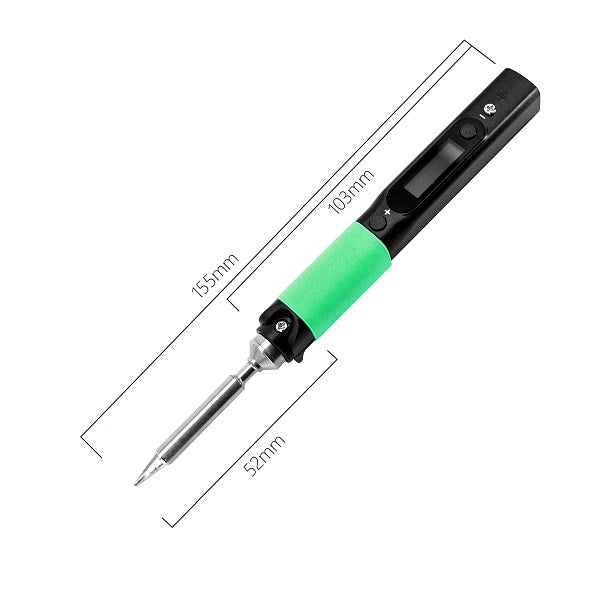Pinecil V2 - Saldatore a stagno Portatile, USB-C PD e 12V- 24V DC5525 Barrel Jack, smart Riscaldamento Rapido, Temperatura Regolabile, Bluetooth, Schermo Digitale punta ST-B2, SMD, Integrati, IronOS