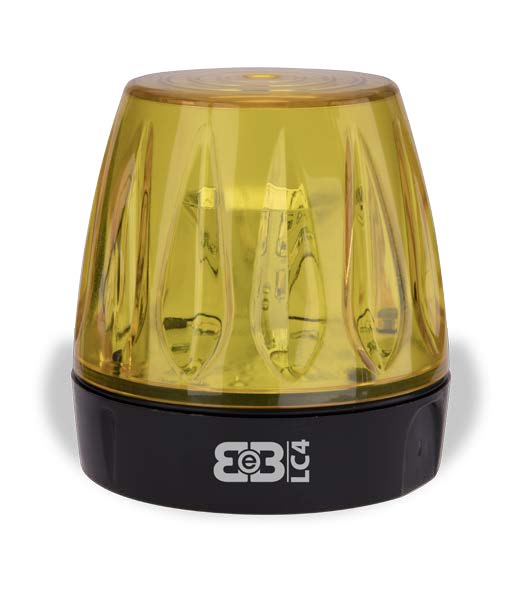 Lampeggiatore LED Multitensione 12V-230V Calotta Gialla per Cancelli Automatici Barriere Automazione - LC4-230G